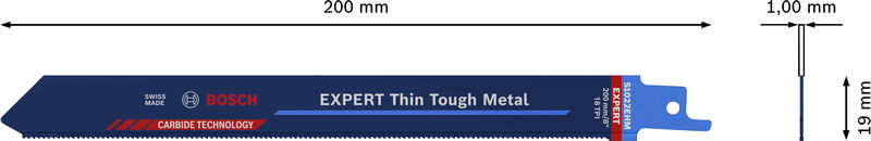BOSCH EXPERT ‘Thin Tough Metal’ S 1022 EHM Säbelsägeblatt, 1 Stück BOSCH EXPERT ‘Thin Tough Metal’ S 1022 EHM Säbelsägeblatt, 1 Stück