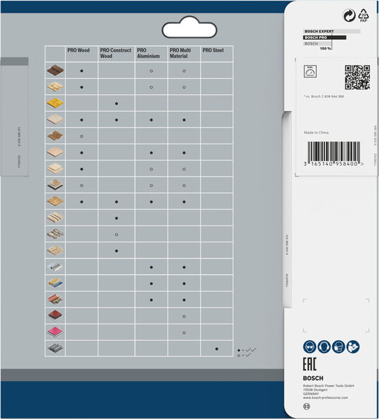 BOSCH PRO Wood cordless Kreissägeblatt, 184 x 1,6 x 16 mm, T24 BOSCH PRO Wood cordless Kreissägeblatt, 184 x 1,6 x 16 mm, T24