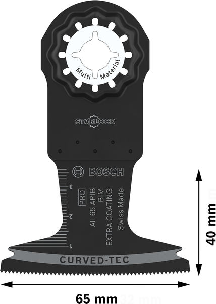 BOSCH PRO AII 65 APIB Blatt für Multifunktionswerkzeuge, 65 x 40 mm, 5-tlg. BOSCH PRO AII 65 APIB Blatt für Multifunktionswerkzeuge, 65 x 40 mm, 5-tlg.