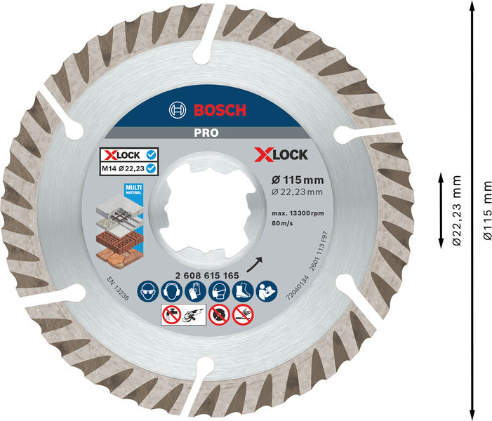 BOSCH X-LOCK Trennscheibe Standard for Universal 115 x 22,23 x 2 x 10 BOSCH X-LOCK Trennscheibe Standard for Universal 115 x 22,23 x 2 x 10