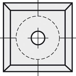 BRÜCK HW-Vornschneider 14x14x2 mm m. 4 Schneidkanten