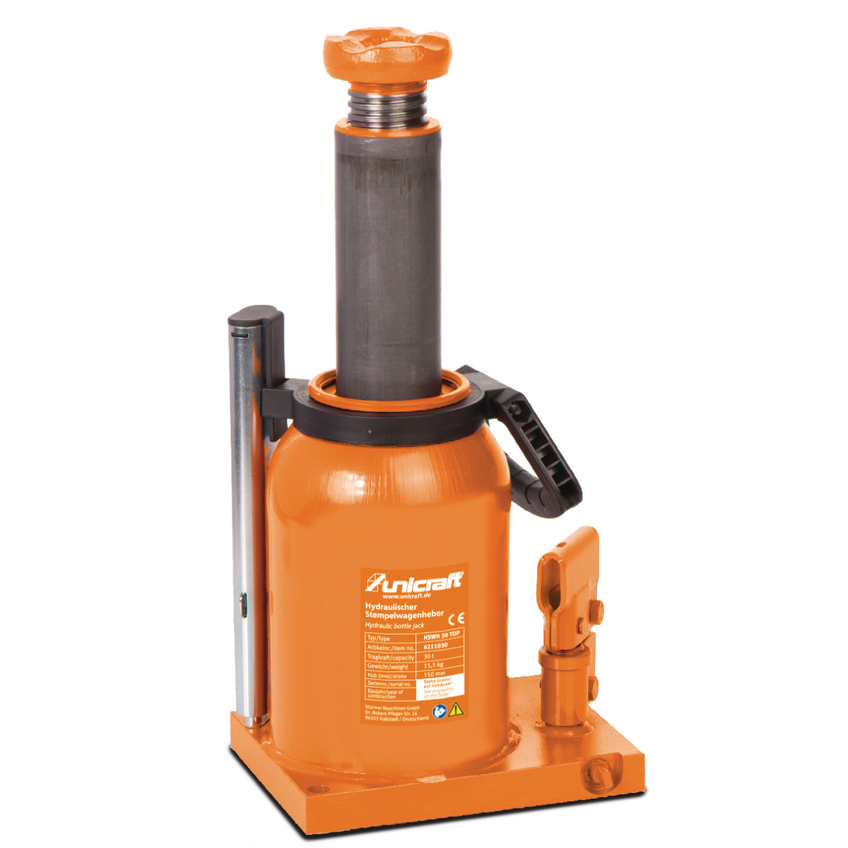 UNICRAFT Hydraulischer Stempelwagenheber HSWH 30 TOP