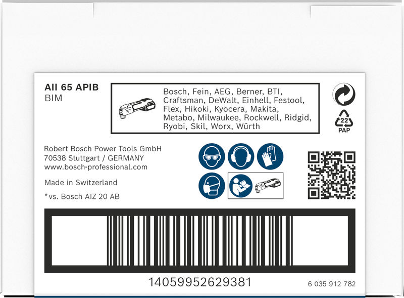 BOSCH PRO AII 65 APIB Blatt für Multifunktionswerkzeuge, 65 x 40 mm, 25-tlg. BOSCH PRO AII 65 APIB Blatt für Multifunktionswerkzeuge, 65 x 40 mm, 25-tlg.