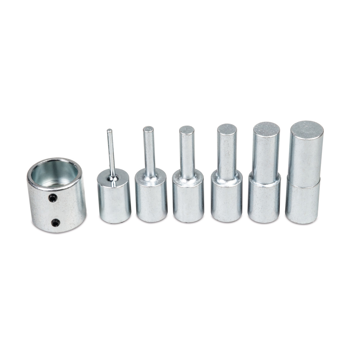 METALLKRAFT 6-teiliger Druckdornsatz mit Lochplatte WPP 15 T