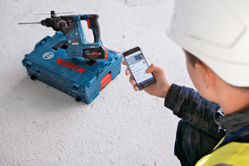 BOSCH Akku-Bohrhammer GBH 18V-24 C mit Zusatzhandgriff in Kartonschachtel BOSCH Akku-Bohrhammer GBH 18V-24 C mit Zusatzhandgriff in Kartonschachtel