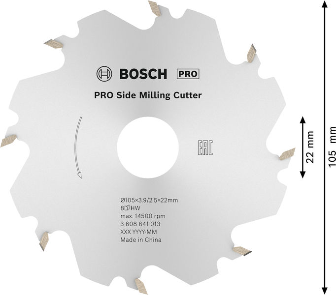 BOSCH Blattschneider, 8, 22 mm, 4 mm BOSCH Blattschneider, 8, 22 mm, 4 mm