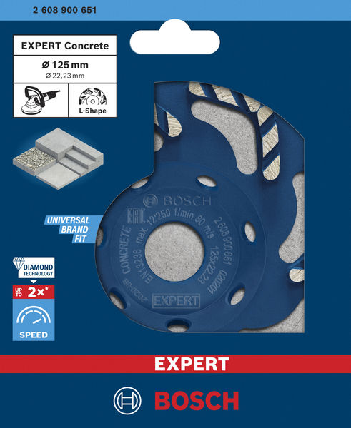 BOSCH EXPERT Concrete Topfscheibe, 125x22,23x4,5 mm BOSCH EXPERT Concrete Topfscheibe, 125x22,23x4,5 mm