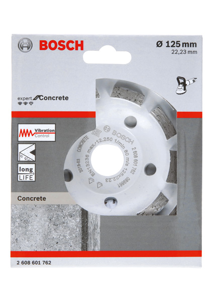 BOSCH PRO Concrete Topfscheibe, 50 x 125 mm, 22,23 mm, 2-reihig BOSCH PRO Concrete Topfscheibe, 50 x 125 mm, 22,23 mm, 2-reihig