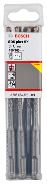 BOSCH PRO SDS plus-5X Hammerbohrer, 6 x 100 x 160 mm, 10-tlg. BOSCH PRO SDS plus-5X Hammerbohrer, 6 x 100 x 160 mm, 10-tlg.