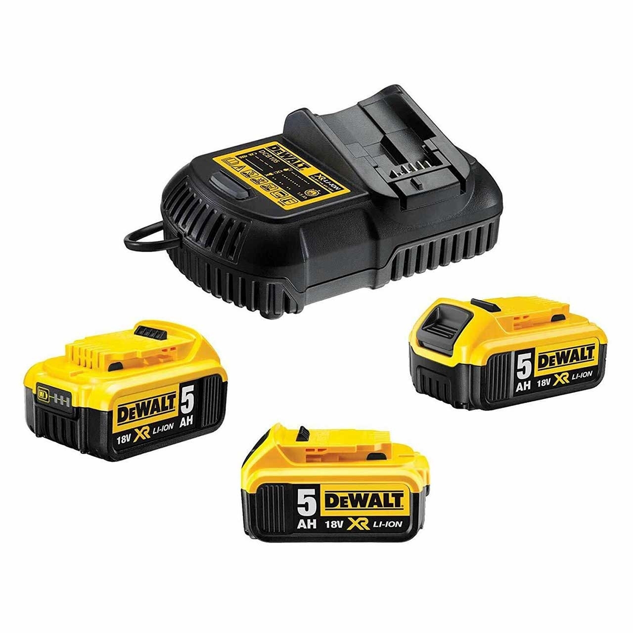 DEWALT Akku-Kit (3 x 18 V / 5 Ah plus DCB 115)