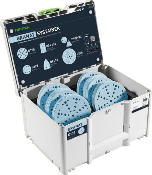 FESTOOL Schleifmittel-Systainer³ Granat D150 GR SYS