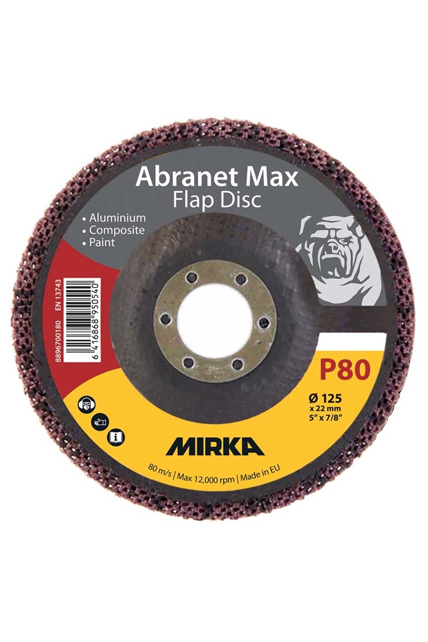 MIRKA Fächerschleifscheibe Abranet Max 125mm ALOX 80 MIRKA Fächerschleifscheibe Abranet Max 125mm ALOX 80