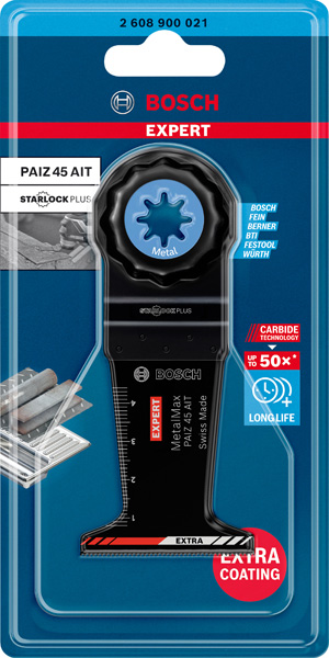 BOSCH EXPERT MetalMax PAIZ 45 AIT Blatt für Multifunktionswerkzeuge, 45 mm BOSCH EXPERT MetalMax PAIZ 45 AIT Blatt für Multifunktionswerkzeuge, 45 mm