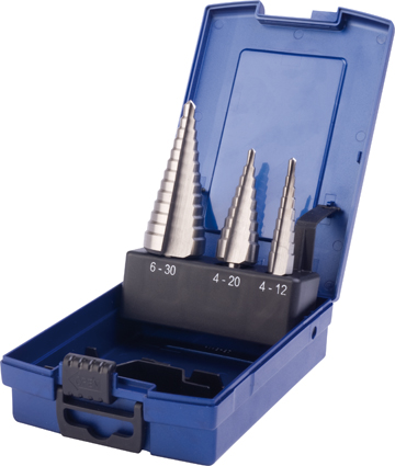 PTG Stufenbohrer-Satz Ratioline, blank, 3-teilig PTG Stufenbohrer-Satz Ratioline, blank, 3-teilig