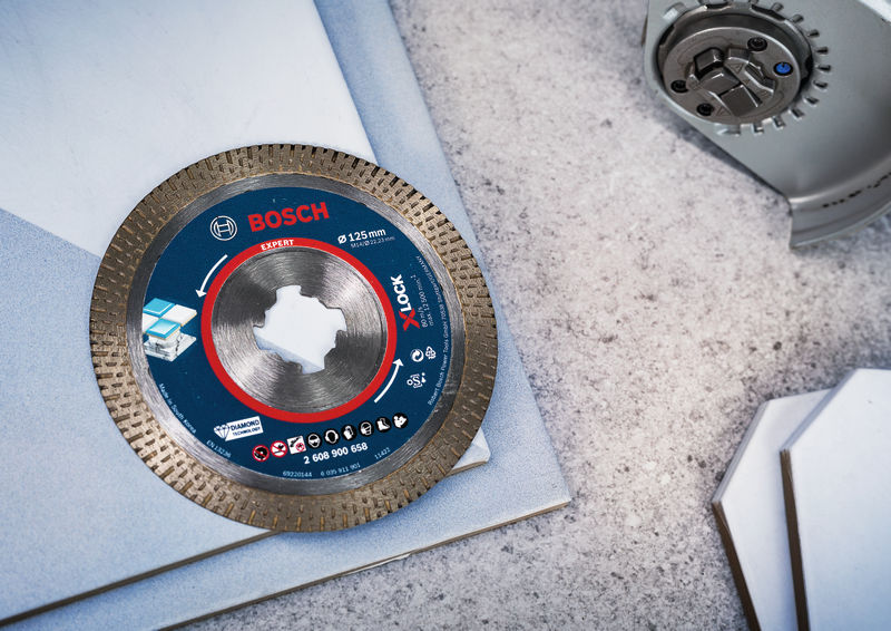 BOSCH EXPERT HardCeramic X-LOCK Diamanttrennscheibe, 125 x 22.23 x 1.4 x 10 mm BOSCH EXPERT HardCeramic X-LOCK Diamanttrennscheibe, 125 x 22.23 x 1.4 x 10 mm