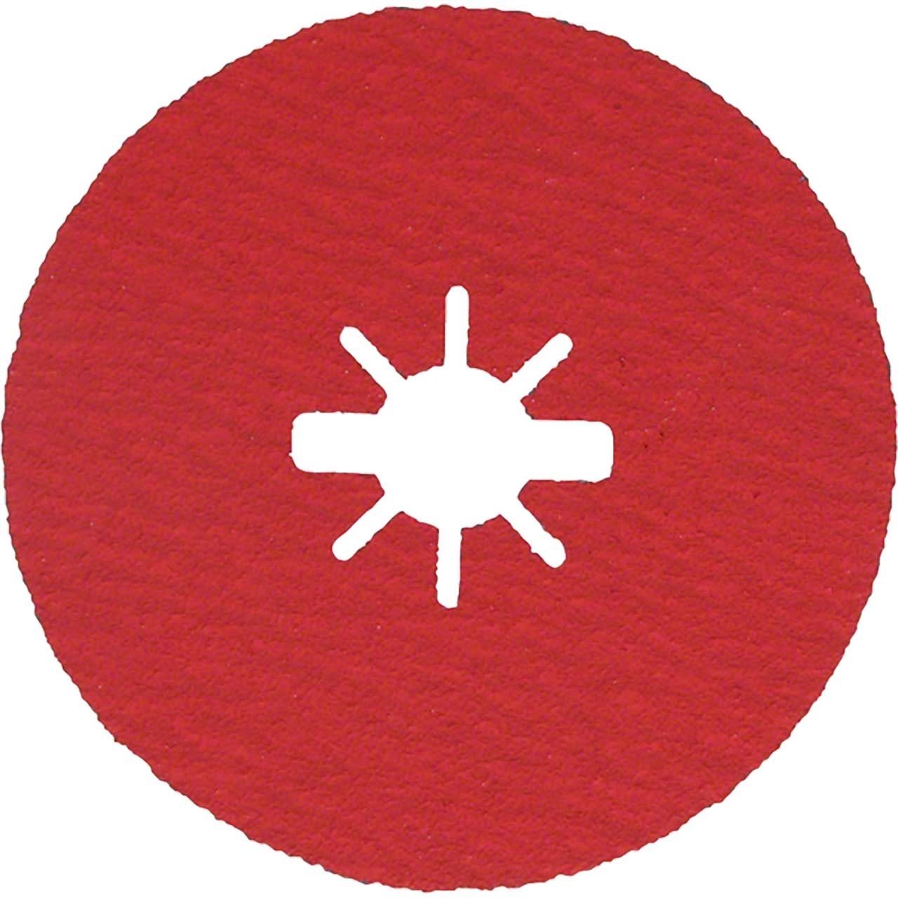 BOSCH X-LOCK Fiberscheibe, 125 mm, K 80, Sternloch, R780 Best for Metal + Inox