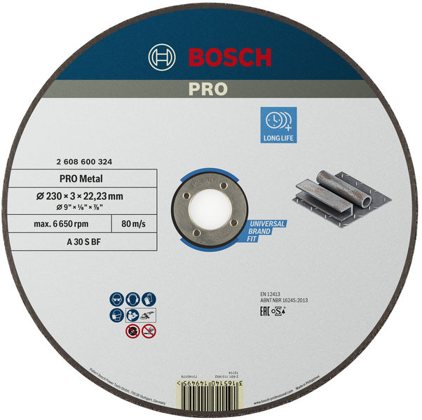 BOSCH Trennscheibe gerade Expert for Metal A 30 S BF, 230 mm, 3,0 mm BOSCH Trennscheibe gerade Expert for Metal A 30 S BF, 230 mm, 3,0 mm