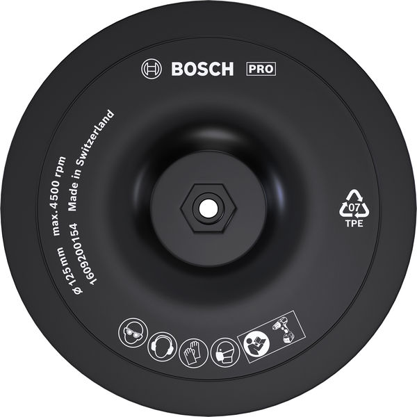 BOSCH Klettverschlussteller, 125 mm, 8 mm BOSCH Klettverschlussteller, 125 mm, 8 mm
