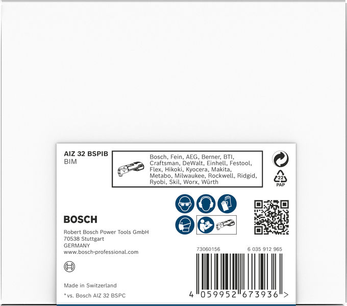 BOSCH PRO AIZ 32 BSPIB Blatt für Multifunktionswerkzeuge, 32 x 50 mm, 50-tlg.