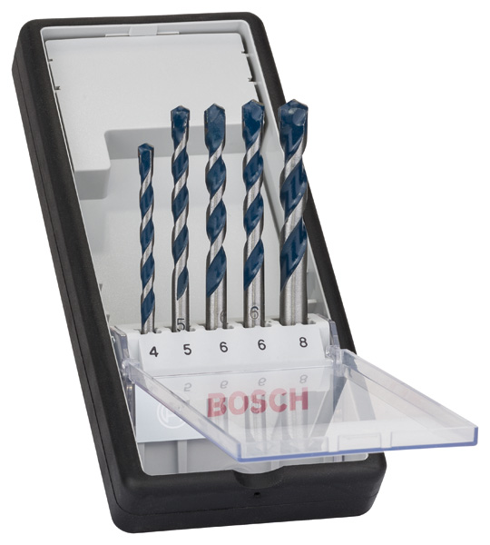 BOSCH 5-teiliges CYL-5 Betonbohrer-Set, Robust Line, 4–8 mm BOSCH 5-teiliges CYL-5 Betonbohrer-Set, Robust Line, 4–8 mm