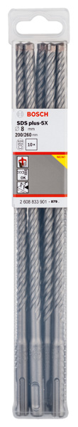 BOSCH PRO SDS plus-5X Hammerbohrer, 8 x 200 x 260 mm, 10-tlg. BOSCH PRO SDS plus-5X Hammerbohrer, 8 x 200 x 260 mm, 10-tlg.