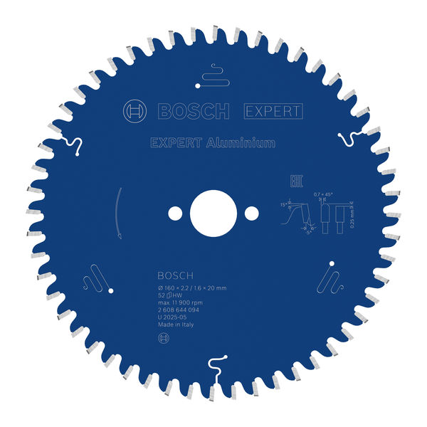 BOSCH Kreissägeblatt Expert for Aluminium, 160 x 20 x 2,2 mm, 52 BOSCH Kreissägeblatt Expert for Aluminium, 160 x 20 x 2,2 mm, 52