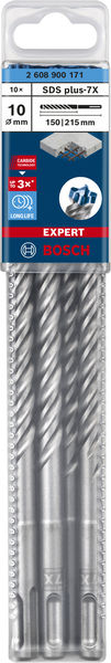 BOSCH EXPERT SDS plus-7X Hammerbohrer, 10 x 150 x 215 mm, 10-tlg. BOSCH EXPERT SDS plus-7X Hammerbohrer, 10 x 150 x 215 mm, 10-tlg.