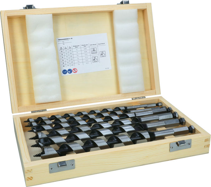 BOSCH 6-teiliges Holzschlangenbohrer-Set, 10–20 mm BOSCH 6-teiliges Holzschlangenbohrer-Set, 10–20 mm