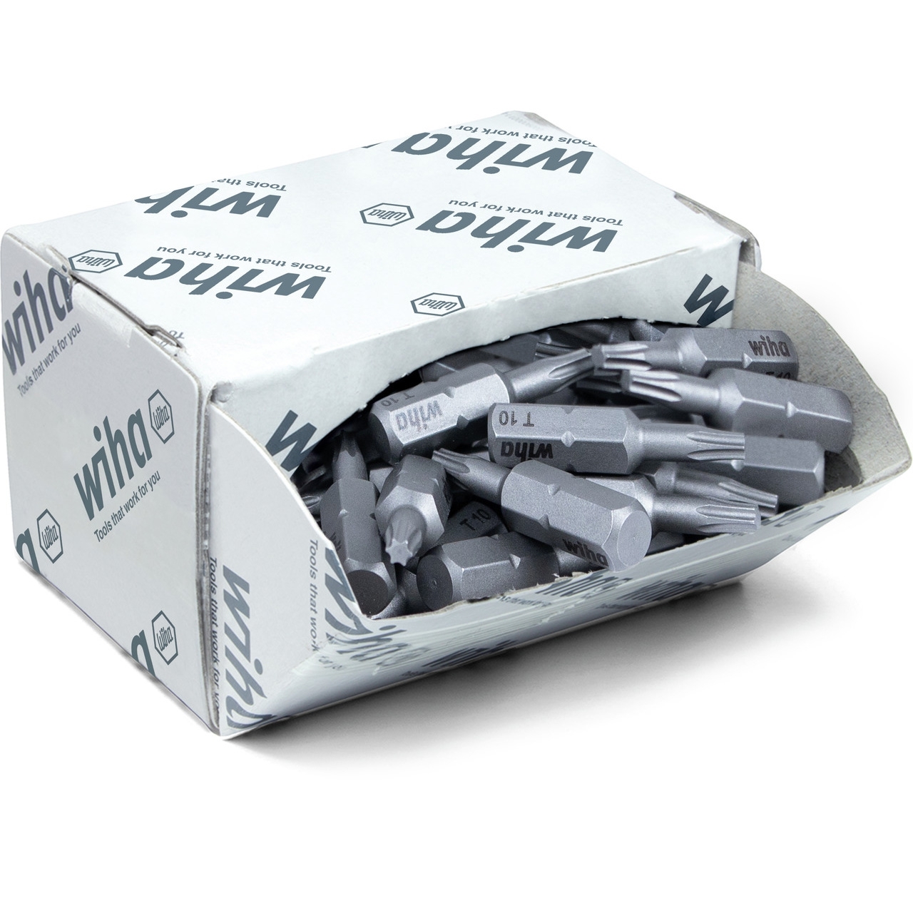 WIHA Bit Set Standard 25 mm TORX® (T10) 50-tlg. 1/4" C6,3 in Großpackung