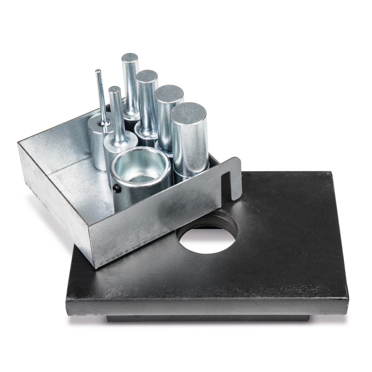 METALLKRAFT 6-teiliger Druckdornsatz mit Lochplatte WPP 15 T