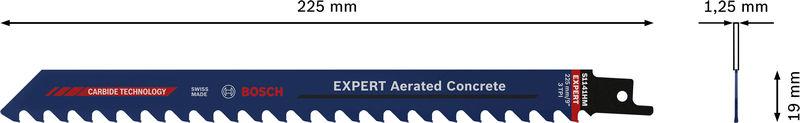 BOSCH EXPERT ‘Aerated Concrete’ S 1141 HM Säbelsägeblatt, 1 Stück BOSCH EXPERT ‘Aerated Concrete’ S 1141 HM Säbelsägeblatt, 1 Stück