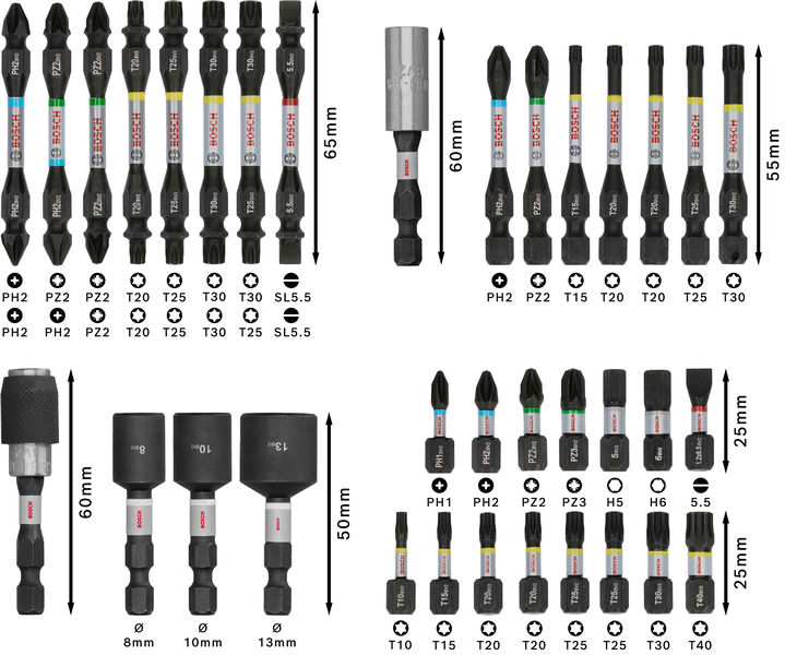 BOSCH PRO Impact Schrauberbit Set, 35-tlg. BOSCH PRO Impact Schrauberbit Set, 35-tlg.