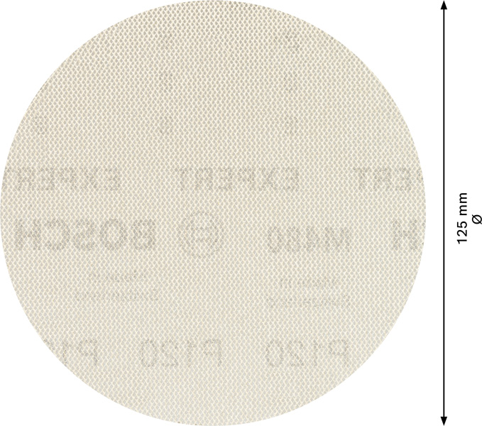 BOSCH EXPERT M480 Schleifnetz für Exzenterschleifer, 125 mm, K 120, 5 Stück BOSCH EXPERT M480 Schleifnetz für Exzenterschleifer, 125 mm, K 120, 5 Stück
