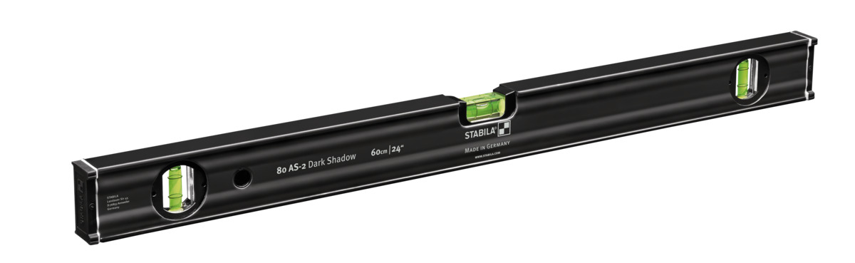 STABILA Wasserwaagen-Set 80 AS-2 Dark Shadow, 2-teilig: 60 cm, 120 cm