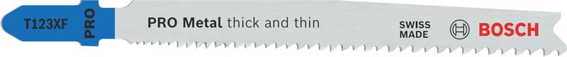 BOSCH PRO Metal thick and thin T123XF Stichsägeblatt, 100 mm, 5-tlg.