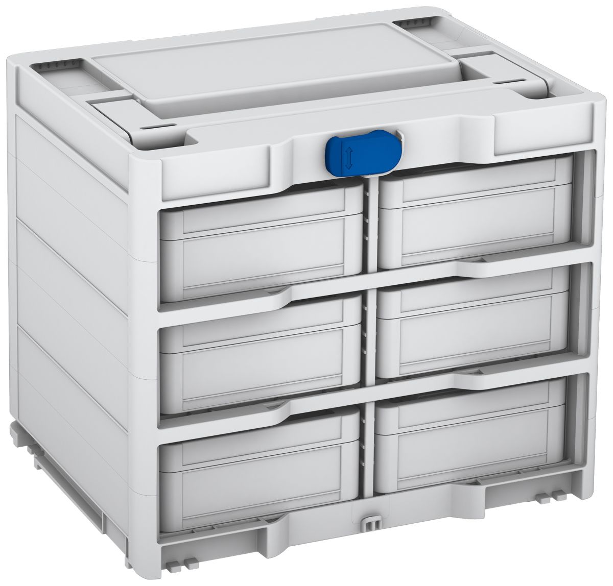 TANOS Systainer³ Rack/6 M 337 inkl. 6x Systainer³ S 76 mit Fachteiler Lichtgrau (RAL 7035)