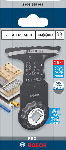 BOSCH PRO AII 65 APIB Blatt für Multifunktionswerkzeuge, 65 x 40 mm, 5-tlg. BOSCH PRO AII 65 APIB Blatt für Multifunktionswerkzeuge, 65 x 40 mm, 5-tlg.