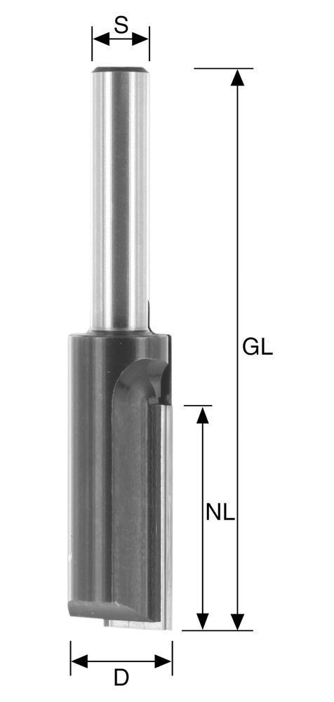 Brück WP-Nut-Schaftfräser D12, NL20, S8 Brück WP-Nut-Schaftfräser D12, NL20, S8