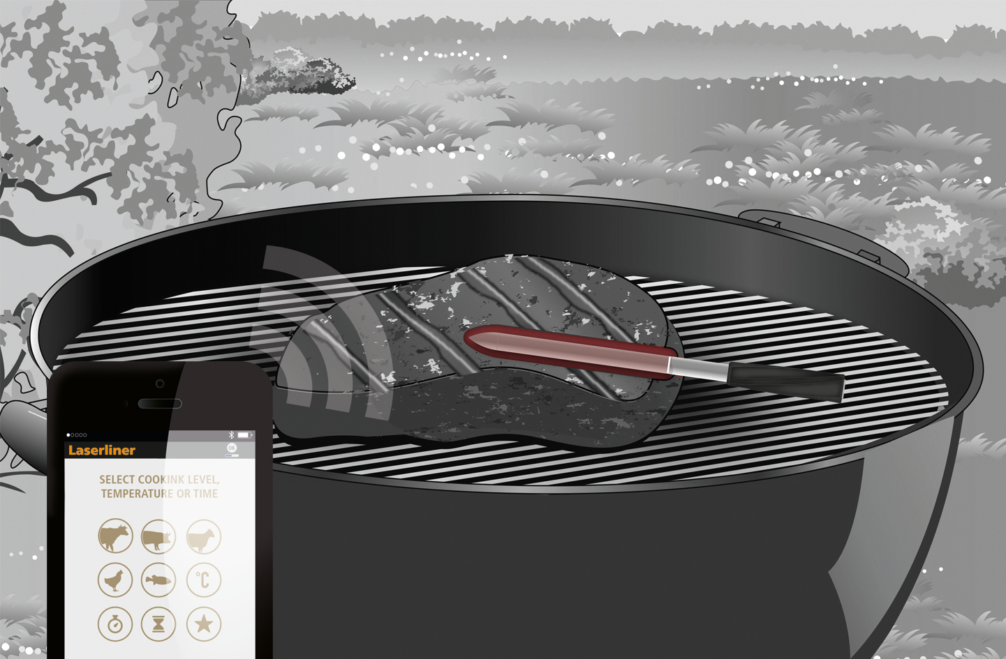LASERLINER Kabelloses Thermometer ThermoControl Air LASERLINER Kabelloses Thermometer ThermoControl Air