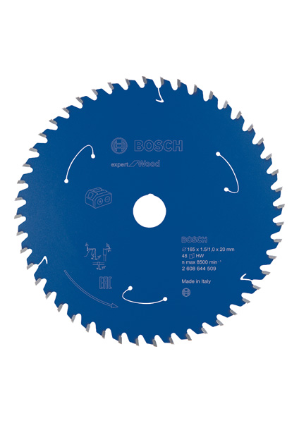 BOSCH Kreissägeblatt für Akkusägen Expert for Wood, 165 x 1,5/1 x 20, 48 Zähne BOSCH Kreissägeblatt für Akkusägen Expert for Wood, 165 x 1,5/1 x 20, 48 Zähne