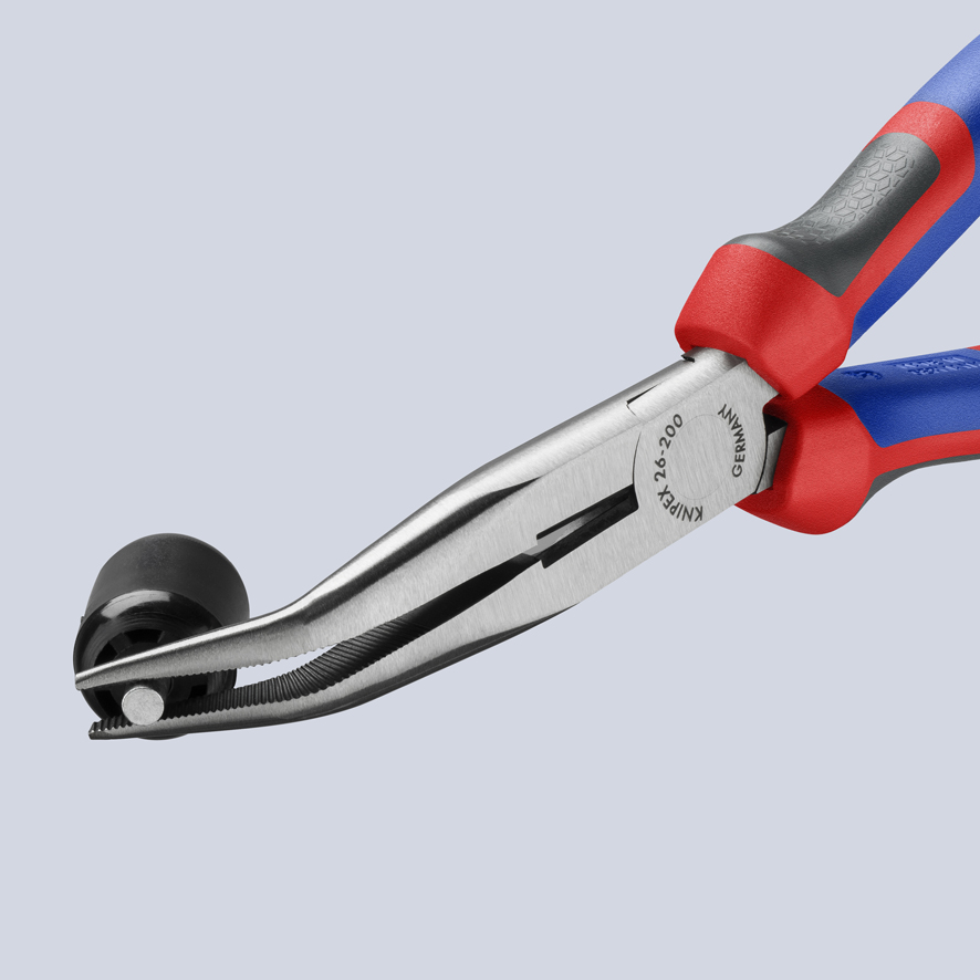 KNIPEX Flachrundzange mit Schneide (Storchschnabelzange) schwarz atramentiert 200 mm KNIPEX Flachrundzange mit Schneide (Storchschnabelzange) schwarz atramentiert 200 mm