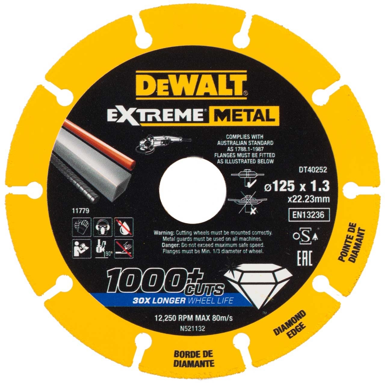 DEWALT Extreme Diamanttrennscheibe Ø125 mm DEWALT Extreme Diamanttrennscheibe Ø125 mm