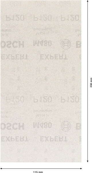 BOSCH EXPERT M480 Schleifnetz für Schwingschleifer, 115 x 230 mm, K 120, 10er-Pack BOSCH EXPERT M480 Schleifnetz für Schwingschleifer, 115 x 230 mm, K 120, 10er-Pack