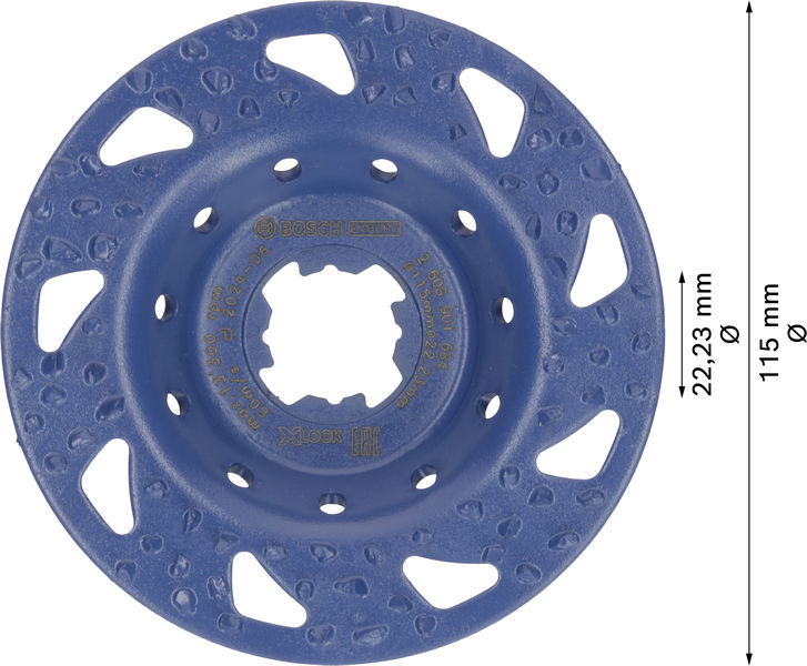 BOSCH EXPERT Multi Material Carbide-Topfscheibe grob, flach, X-LOCK, 115 mm, 22,23 mm BOSCH EXPERT Multi Material Carbide-Topfscheibe grob, flach, X-LOCK, 115 mm, 22,23 mm