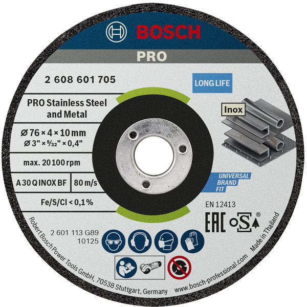 BOSCH Expert for Inox 2 Stck. x 76 x 4 x 10 mm Schruppscheibe BOSCH Expert for Inox 2 Stck. x 76 x 4 x 10 mm Schruppscheibe