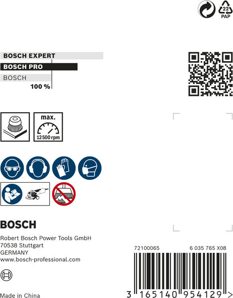 BOSCH X-LOCK Topfbürste 75 mm, 0,35 mm, gezopfter Stahldraht BOSCH X-LOCK Topfbürste 75 mm, 0,35 mm, gezopfter Stahldraht