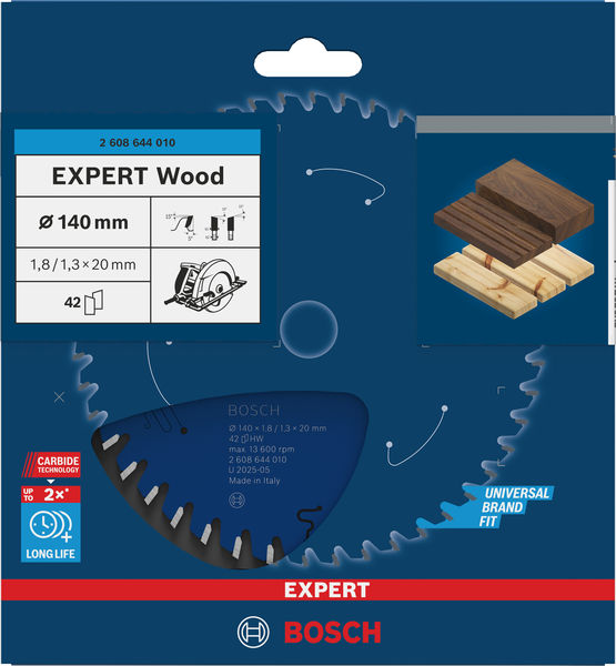 BOSCH Kreissägeblatt Expert for Wood, 140 x 20 x 1,8 mm, 42Z BOSCH Kreissägeblatt Expert for Wood, 140 x 20 x 1,8 mm, 42Z