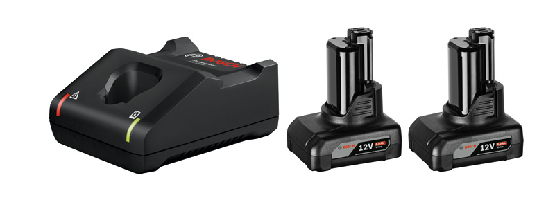 BOSCH Akku Starter-Set 2 x GBA 12V 6.0 Ah + GAL 12V-40