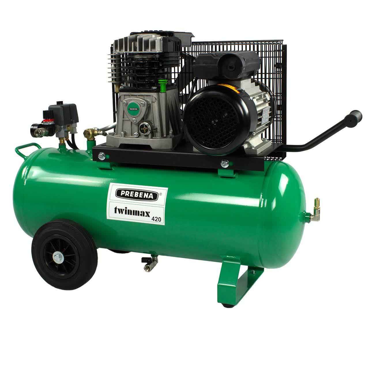 PREBENA Keilriemen-Kompressor TWINMAX 420 350 l/min, 50 l, 10 bar