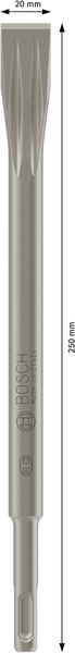 BOSCH PRO SDS plus-5C Flachmeißel, 20 x 250 mm BOSCH PRO SDS plus-5C Flachmeißel, 20 x 250 mm